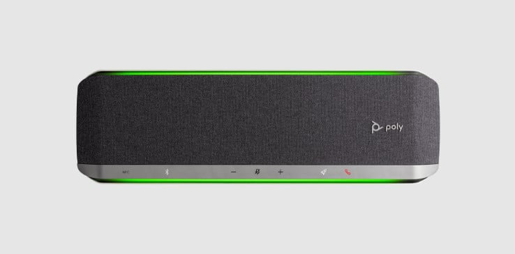 HP Poly Sync 60 中大型會議室揚聲器｜六麥克風陣列、收音 3 公尺、可串接，含攝影機 USB 直通孔
